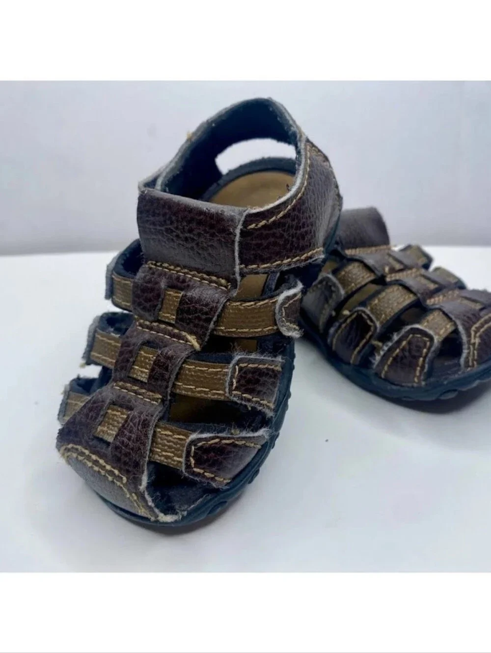 Kids Brown Fisherman Sandals - Casual Closed-Toe
